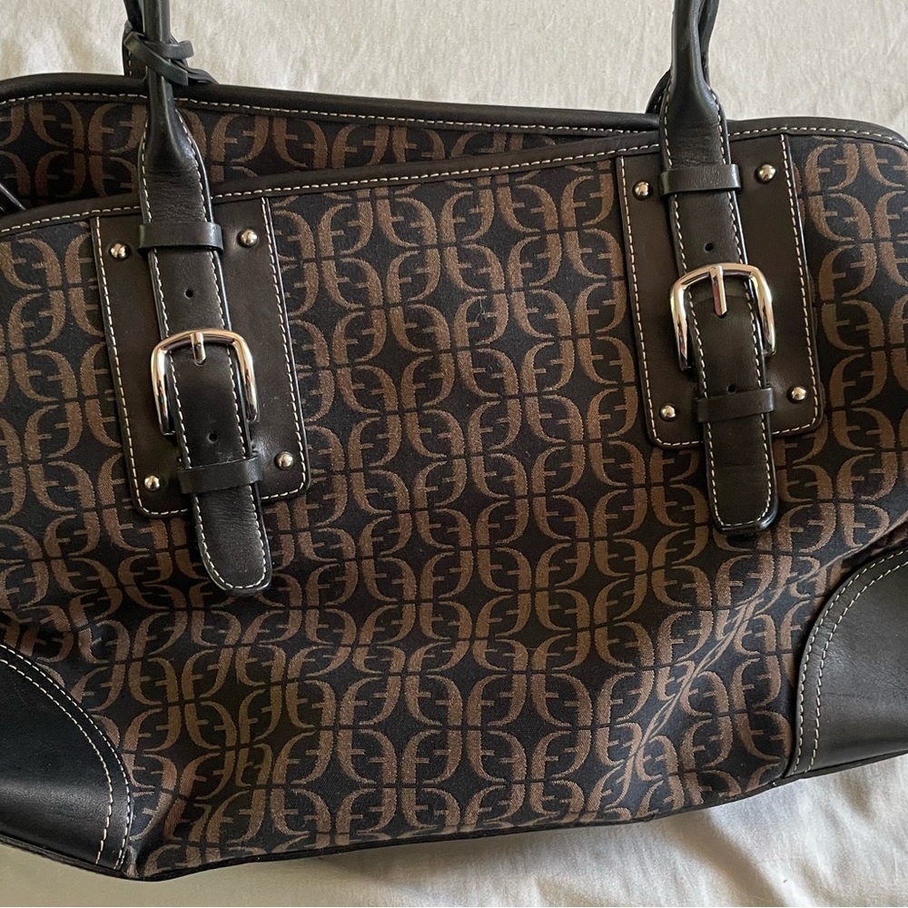 Fossil Black and Brown Tote Bag